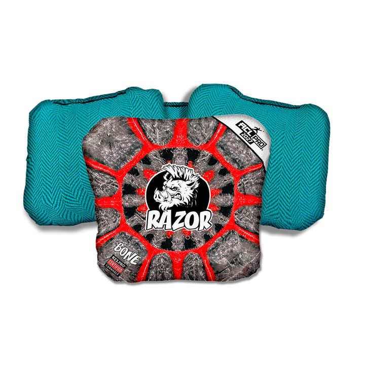 Bone PRO Web Teal Back Cornhole Bags