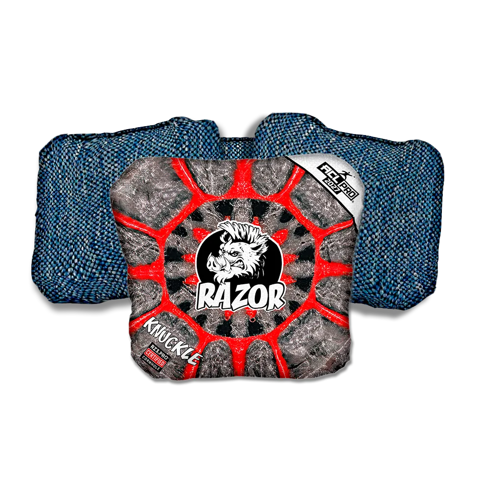 Knuckle PRO Web Blue Back Cornhole Bags