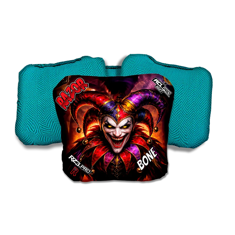 Bone PRO Wildcard Teal Back Cornhole Bags