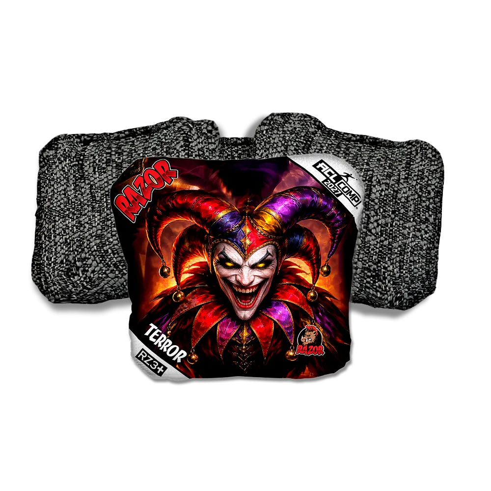 Terror COMP Wildcard Black Back Cornhole Bags