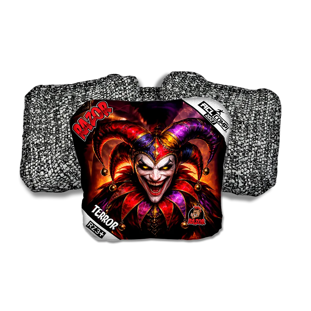 Terror COMP Wildcard Salt Pepper Back Cornhole Bags