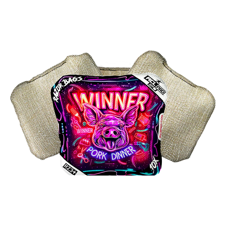 10X | Winner Winner Pork Dinner | ACL PRO Razor Cornhole Bags