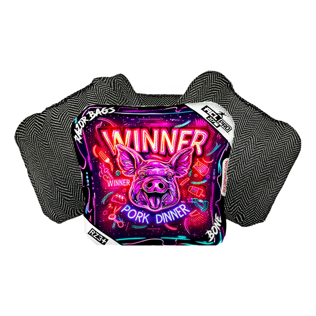 Bone | Winner Winner Pork Dinner | ACL PRO Razor Cornhole Bags