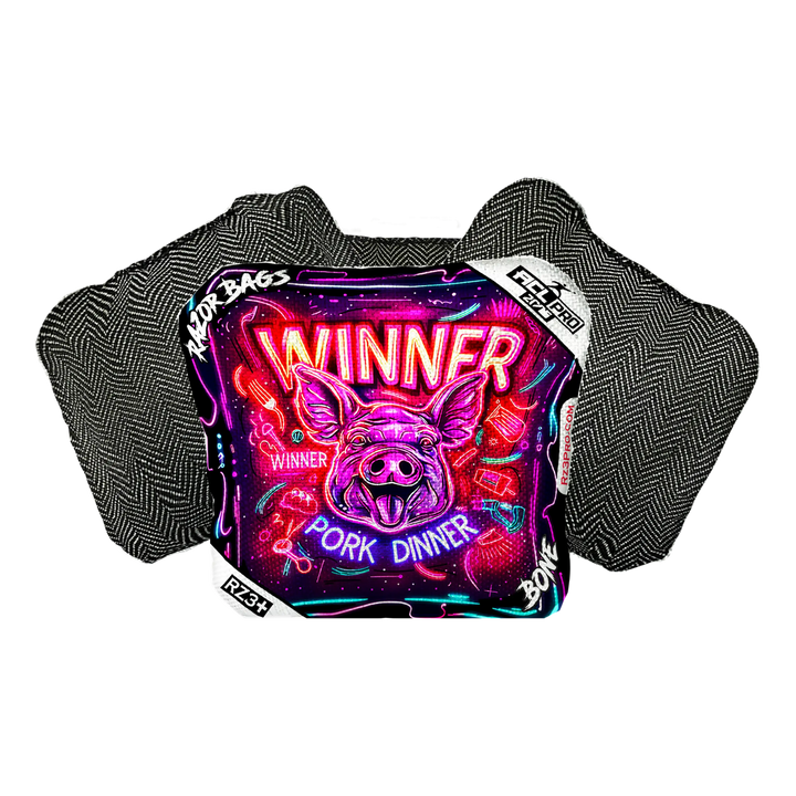 Bone | Winner Winner Pork Dinner | ACL PRO Razor Cornhole Bags