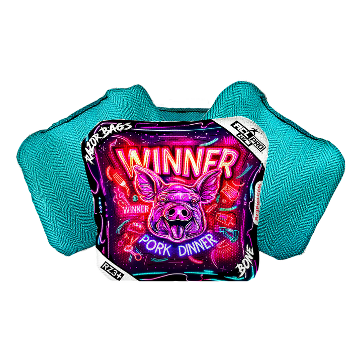 Bone | Winner Winner Pork Dinner | ACL PRO Razor Cornhole Bags