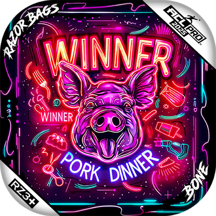 Bone | Winner Winner Pork Dinner | ACL PRO Cornhole Bags by Razor Bags (Razor Cornhole)