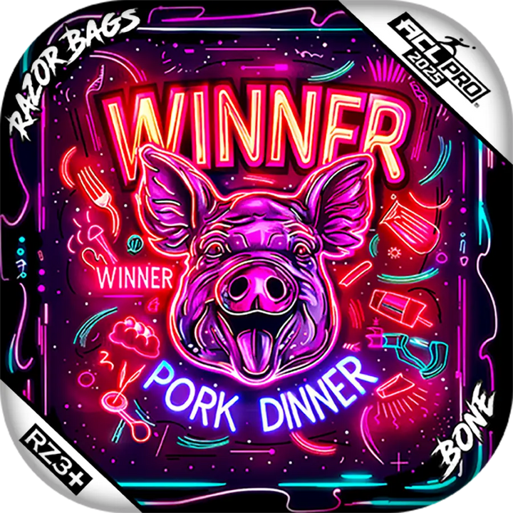 Bone | Winner Winner Pork Dinner | ACL PRO Cornhole Bags by Razor Bags (Razor Cornhole)