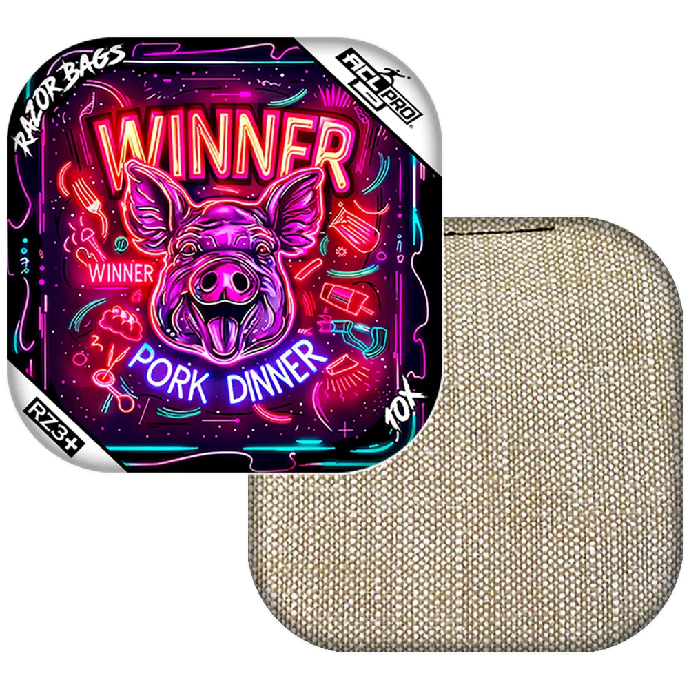 10X | Winner Winner Pork Dinner | ACL PRO Razor Cornhole Bags