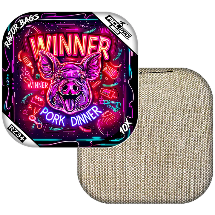 10X | Winner Winner Pork Dinner | ACL PRO Razor Cornhole Bags