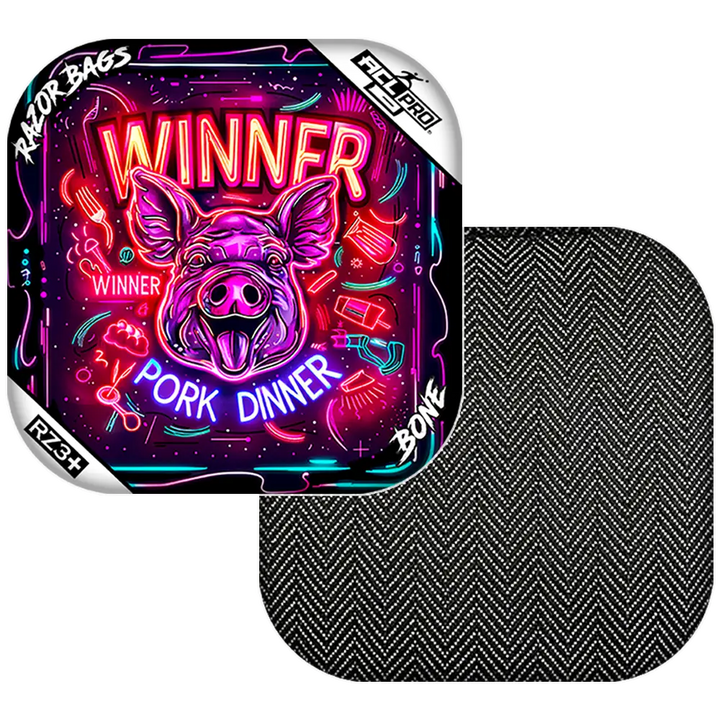 Bone | Winner Winner Pork Dinner | ACL PRO Razor Cornhole Bags