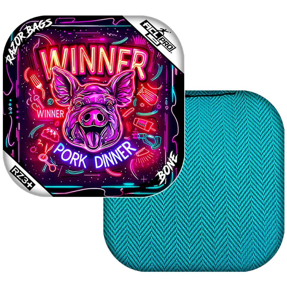 Bone | Winner Winner Pork Dinner | ACL PRO Razor Cornhole Bags