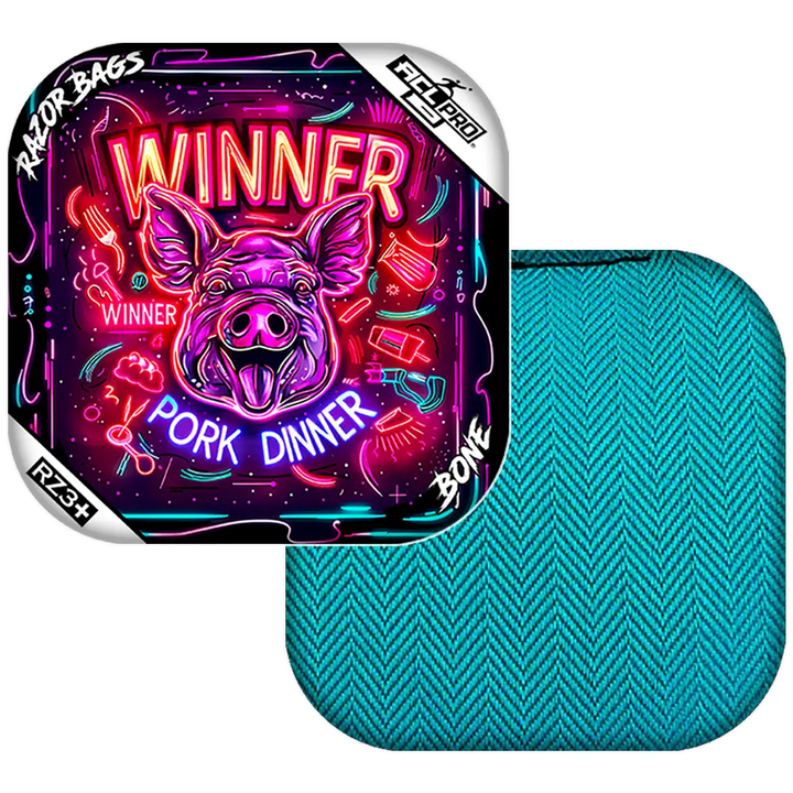Bone | Winner Winner Pork Dinner | ACL PRO Razor Cornhole Bags