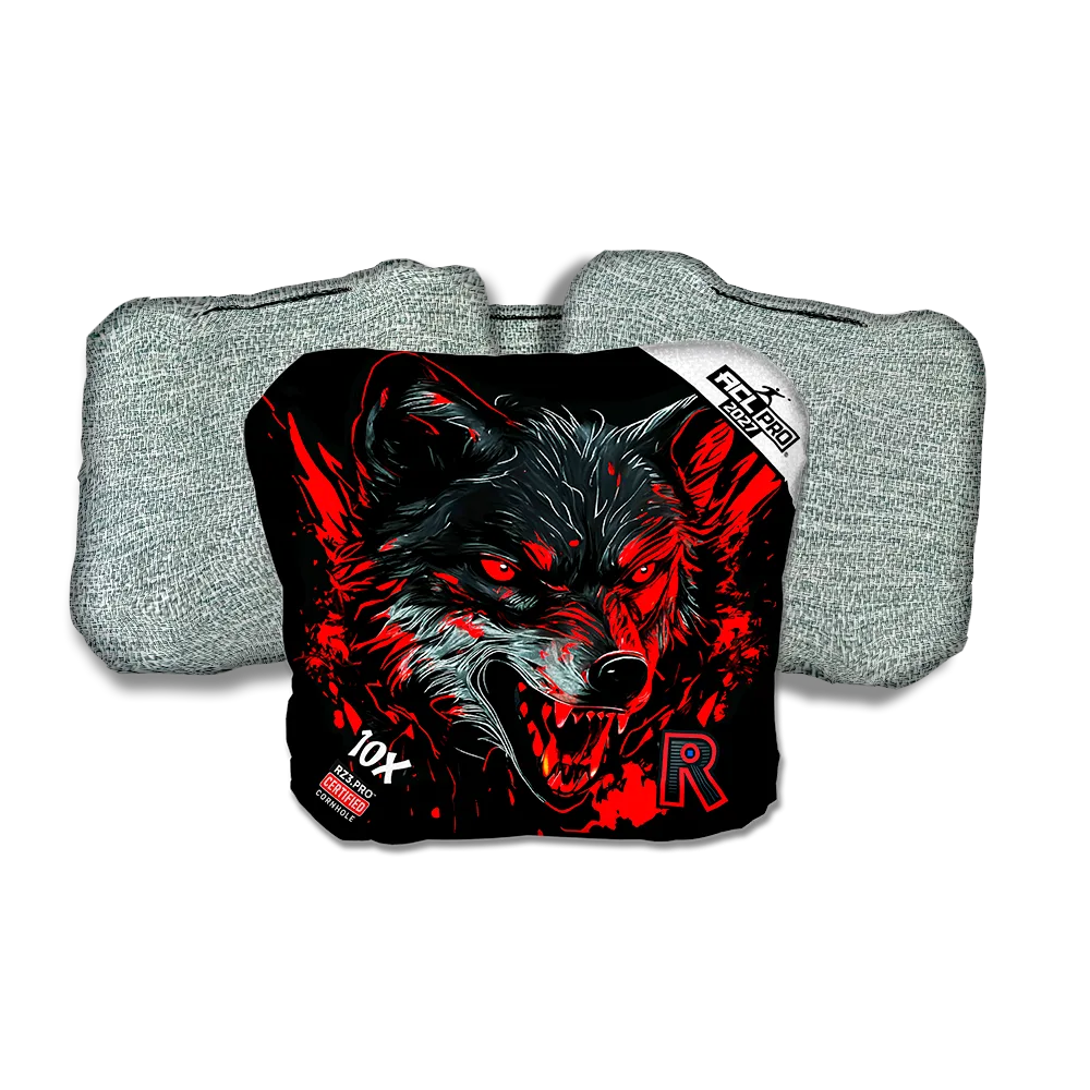 10 X PRO Wolf Black Series Light Back Cornhole Bags