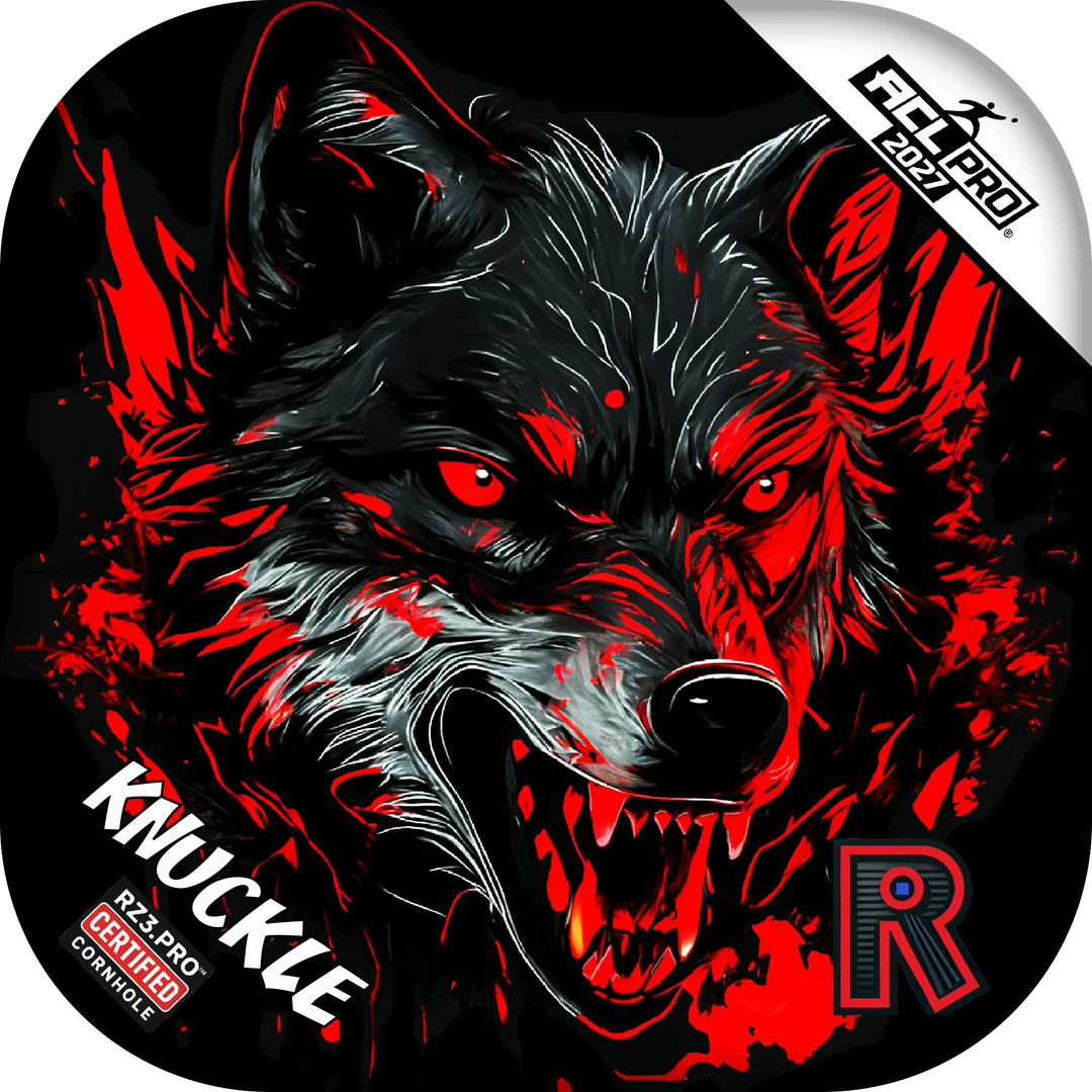 Knuckle PRO Wolf Black Series Cornhole Bags