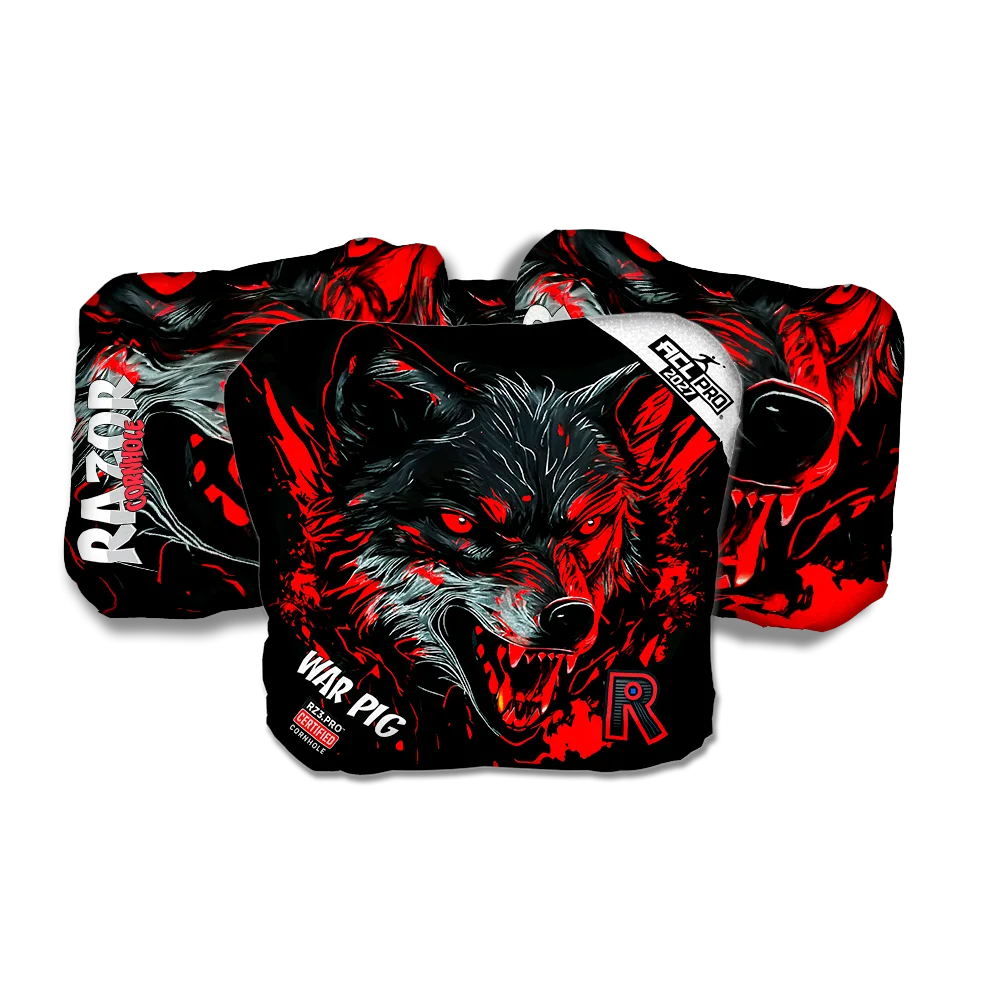 War Pig PRO Wolf Black Series Cornhole Bags
