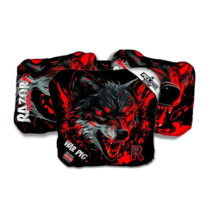 War Pig PRO Wolf Black Series Cornhole Bags