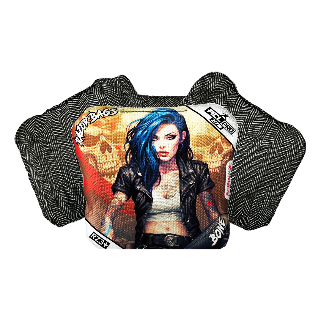 Bone | Woman Skulls | ACL PRO Razor Cornhole Bags