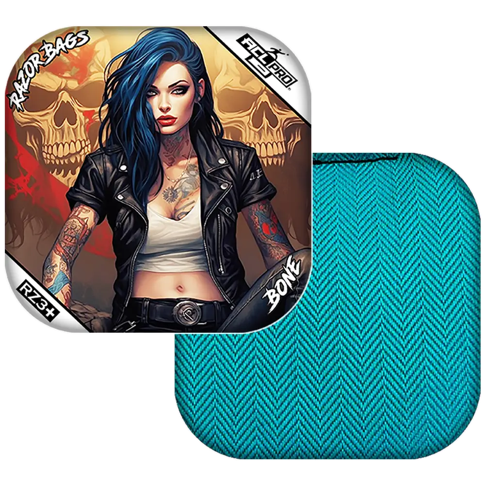 Bone | Woman Skulls | ACL PRO Razor Cornhole Bags