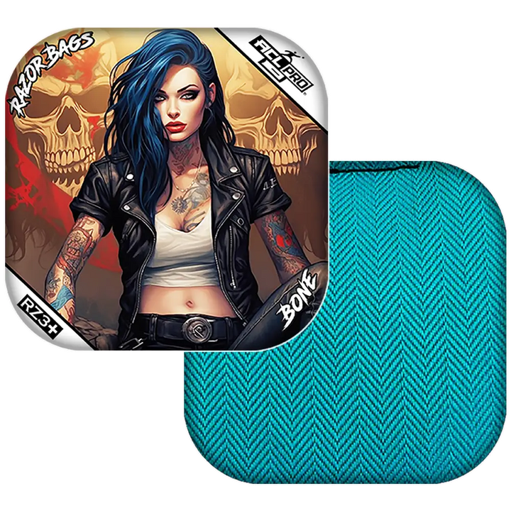 Bone | Woman Skulls | ACL PRO Razor Cornhole Bags