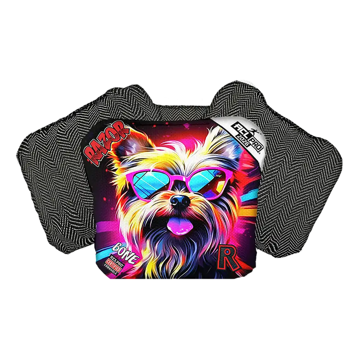 Bone | Yorkie | ACL PRO Razor Cornhole Bags