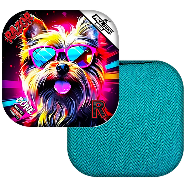 Bone | Yorkie | ACL PRO Razor Cornhole Bags