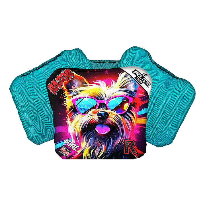 Bone | Yorkie | ACL PRO Razor Cornhole Bags