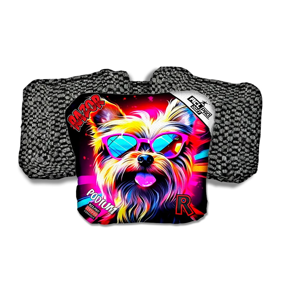 Podium PRO Yorkie Black Back Cornhole Bags