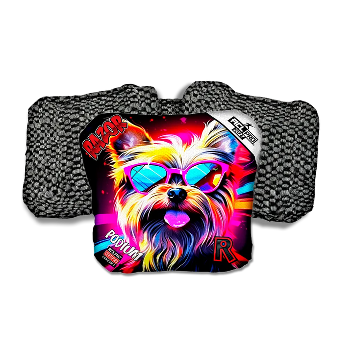Podium PRO Yorkie Black Back Cornhole Bags